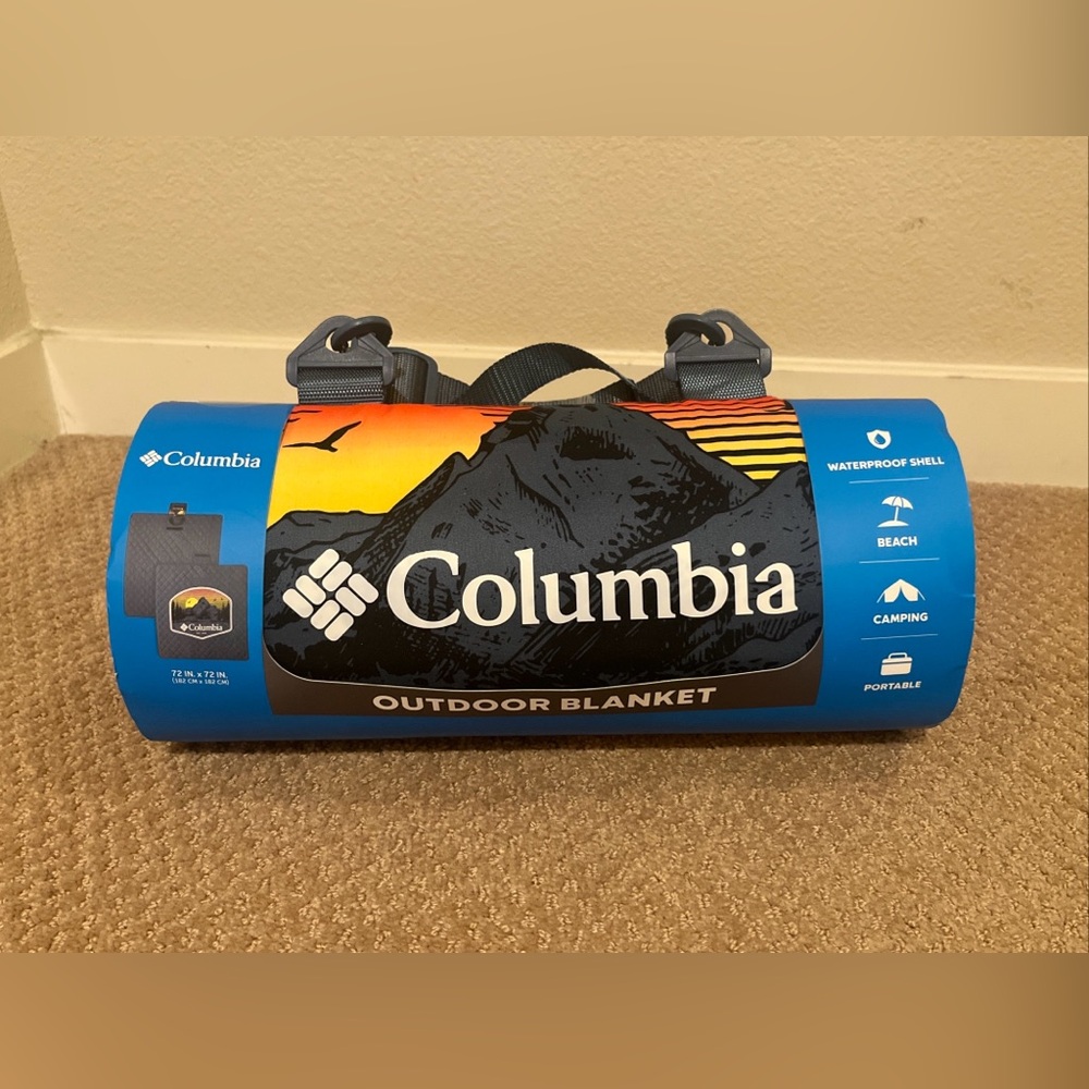 72 X 72 Columbia Outdoor Blanket Mat Waterproof Camp Festival Stadium Beach New
